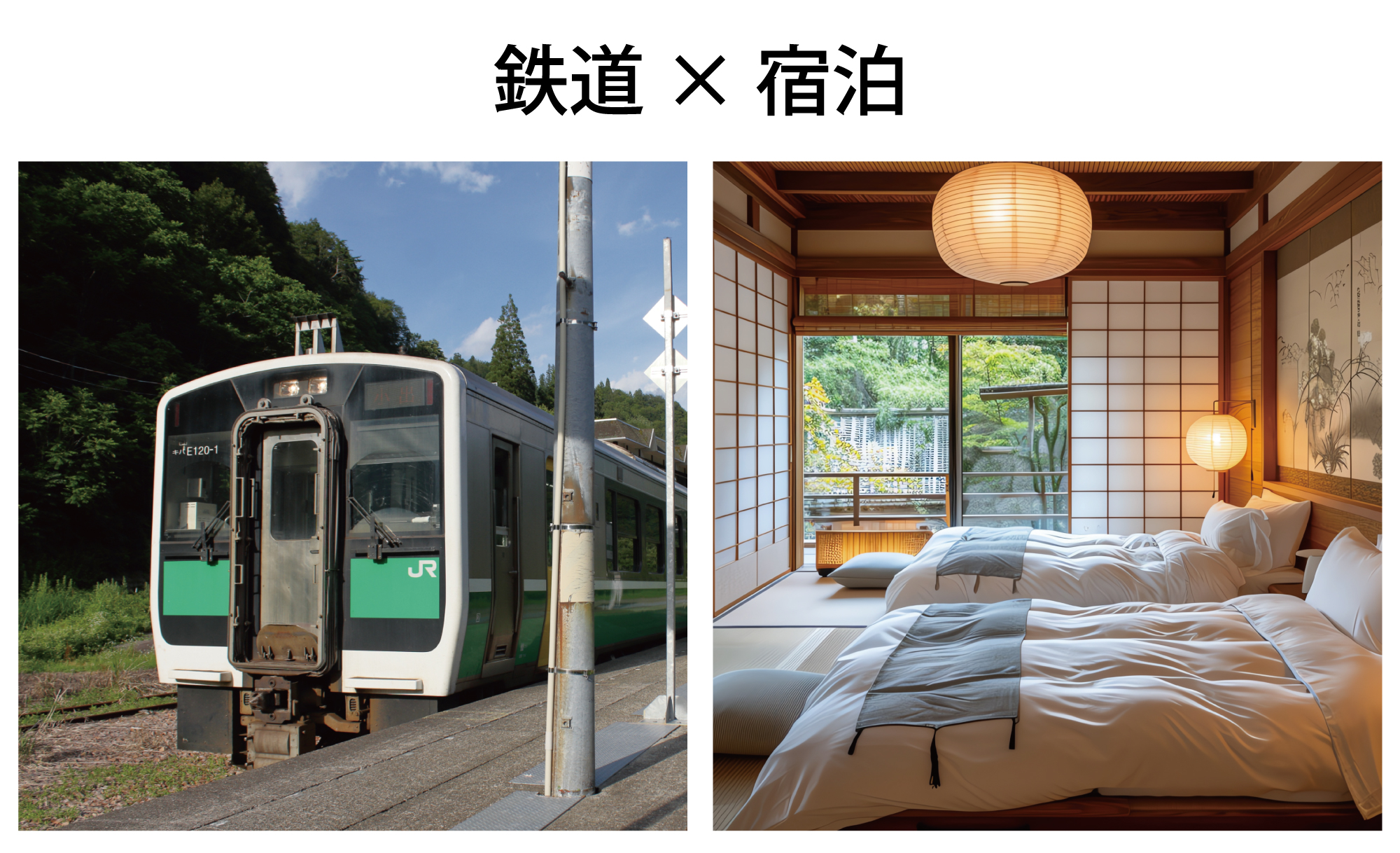鉄道と旅館の宿泊を組み合わせた旅行